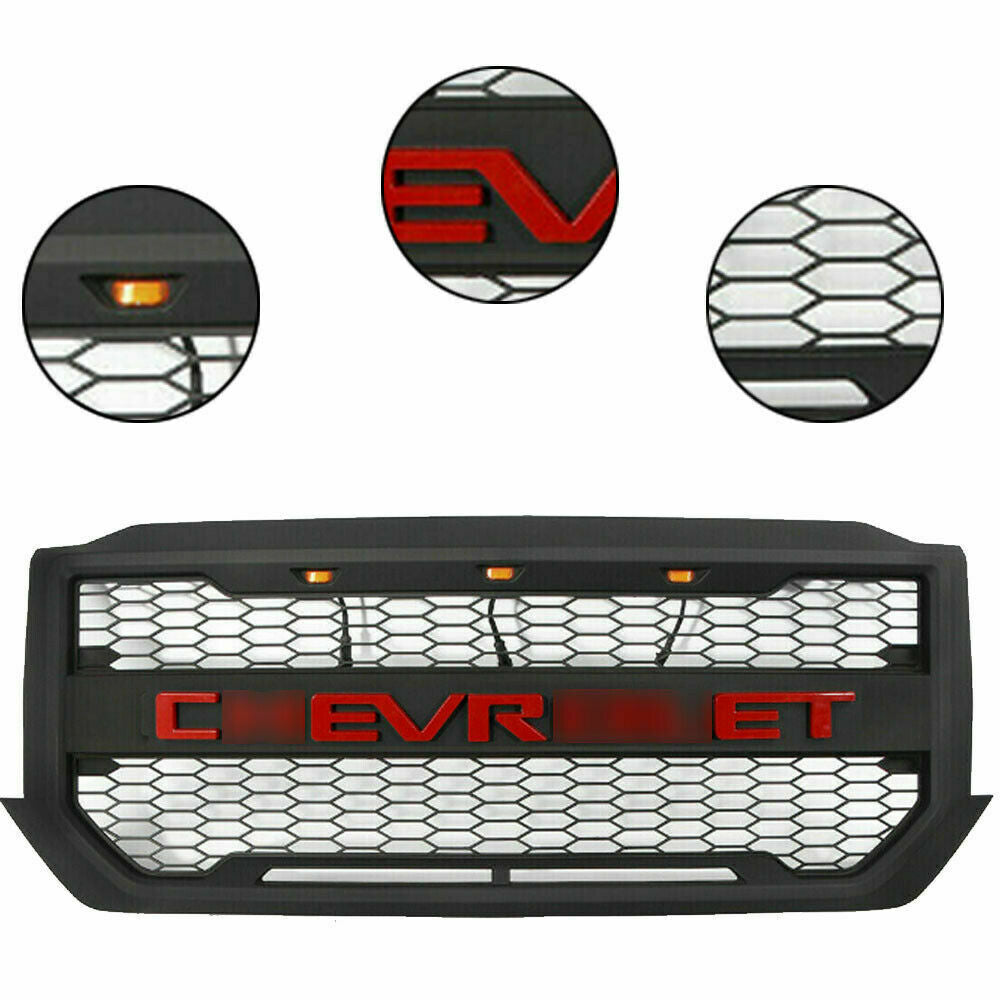 Front Upper & Lower Honeycomb Mesh Bumper Grille