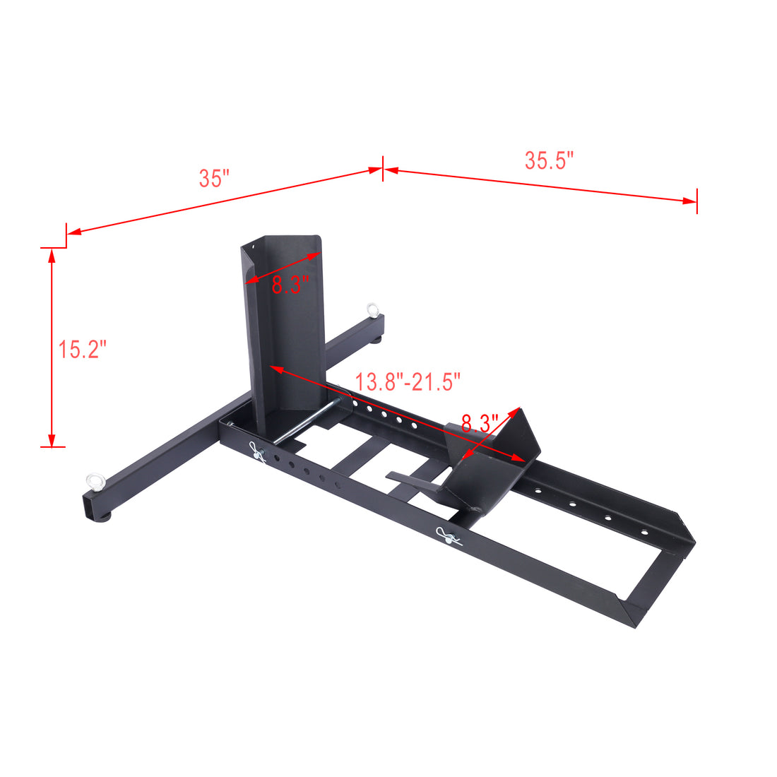 1800 Lb. Capacity Motorcycle Stand Wheel Chock,Adjustable Heavy Duty Black Steel