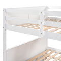 Full Over Full Bunk Bed With Twin Size Trundle, White Old Sku: Lp000250Aak Full White Solid Wood