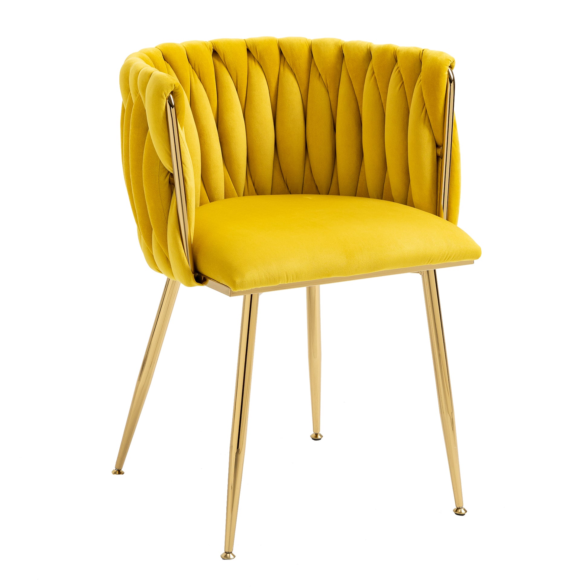 Coolmore Leisuredining Chairsaccent Chair1Pc Set Mustard Metal