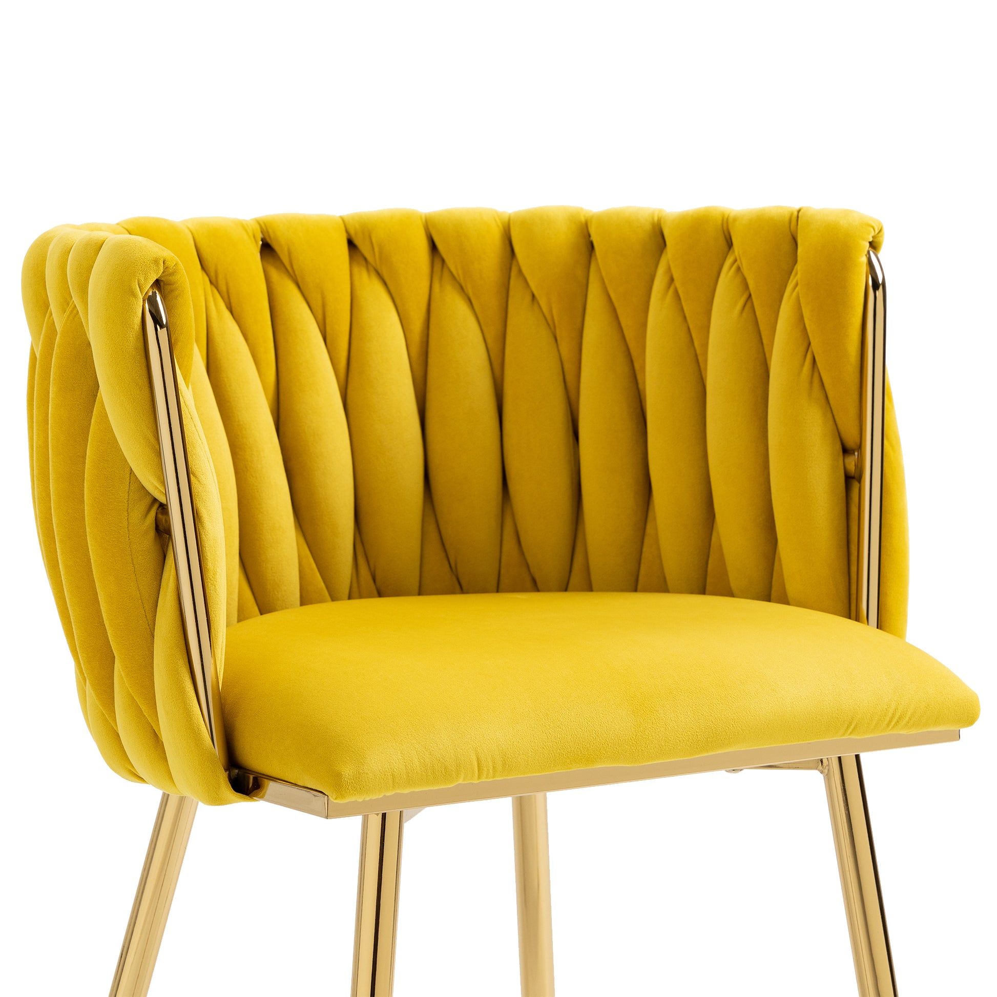 Coolmore Leisuredining Chairsaccent Chair1Pc Set Mustard Metal