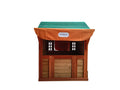 Eco Friendly Outdoor Wooden 4 In 1 Game House For Kids Garden Playhouse With Different Games On Every Surface,Solid Wood,61.4