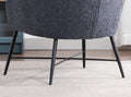 Modern Style 1Pc Accent Chair Grey Sheep Wool Like Fabric Covered Metal Legs Stylish Living Room Furniture Grey Primary Living Space Luxury Fabric