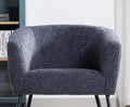 Modern Style 1Pc Accent Chair Grey Sheep Wool Like Fabric Covered Metal Legs Stylish Living Room Furniture Grey Primary Living Space Luxury Fabric