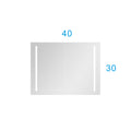 40In. W X 30 In. H Led Large Rectangular Aluminum Alloy Surface Mount Medicine Cabinet With Mirror Metallic Grey Aluminium