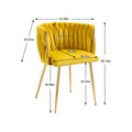 Coolmore Leisuredining Chairsaccent Chair1Pc Set Mustard Metal