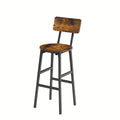 Bar Table Set With Wine Bottle Storage Rack. Rustic Brown, 47.24'' L X 15.75'' W X 35.43'' H. Rustic Brown Particle Board