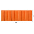 Metal Base Upholstered Bench For Bedroom For Entryway Orange Fabric