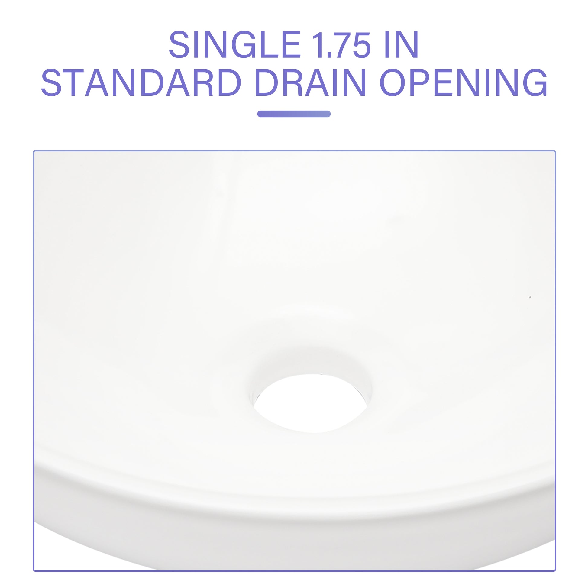 16"X16" White Ceramic Round Vessel Bathroom Sink White Ceramic