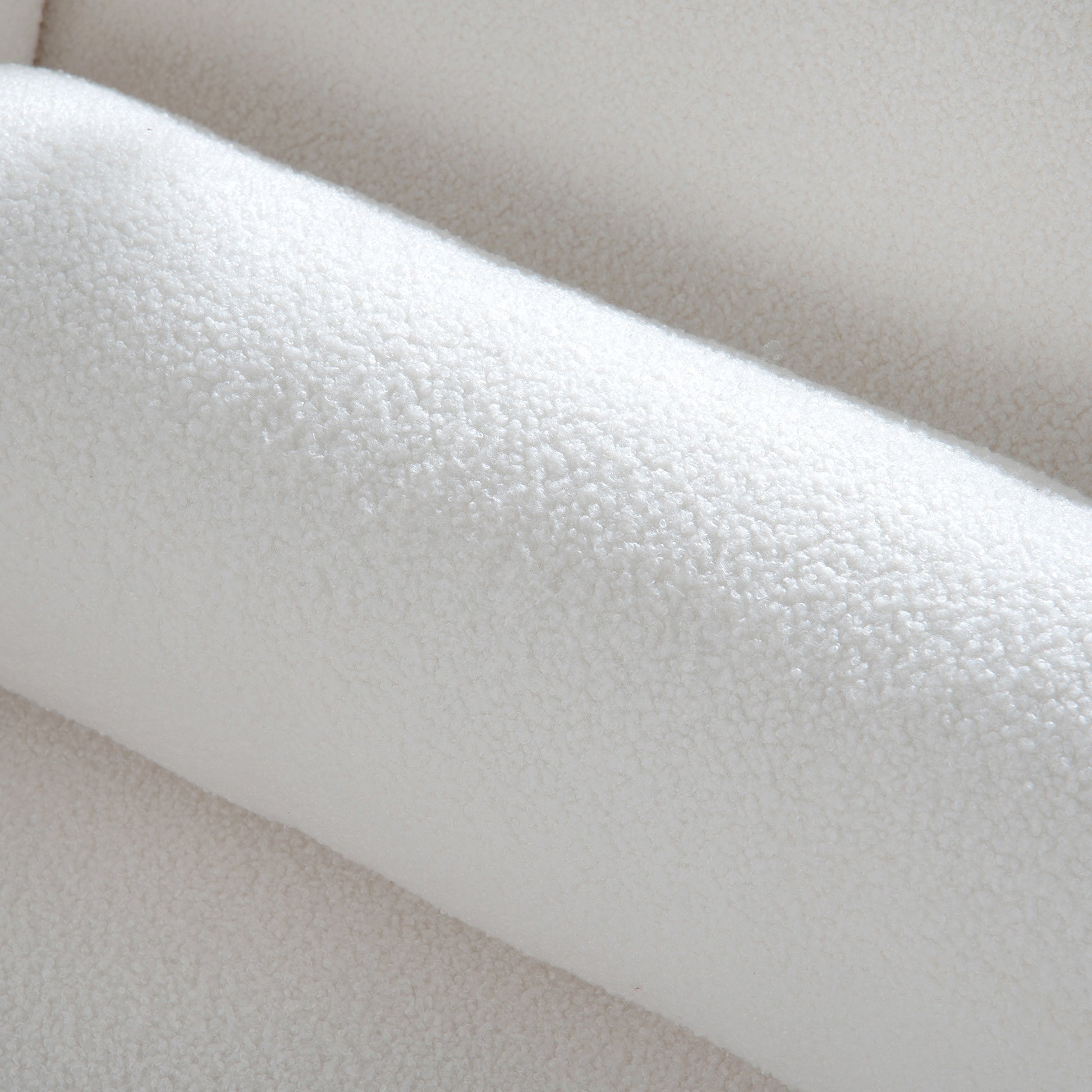 Chaise Lounge With Scroll Arms White Fabric