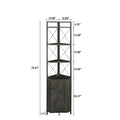 Corner Shelf 5 Tier With Storage Corner Cabinet -