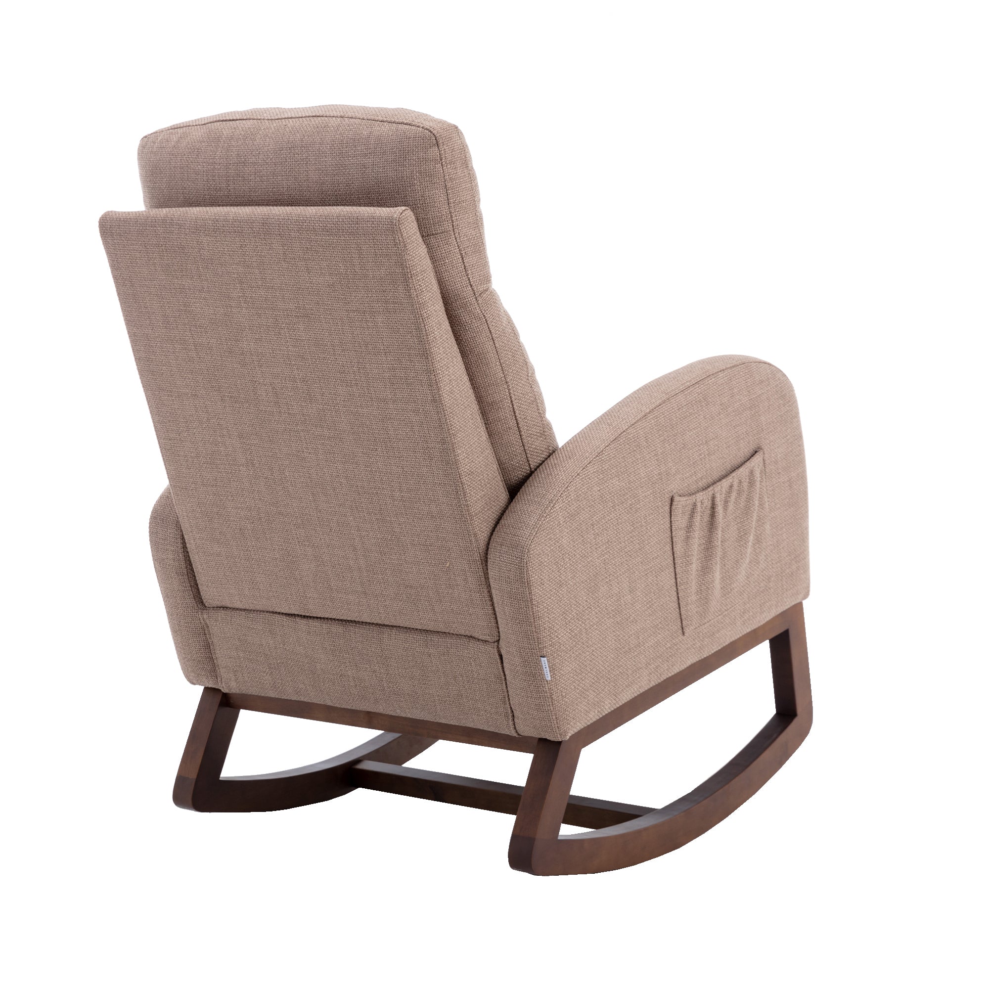 COOLMORE living room Comfortable rocking chair living camel-solid wood