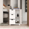 White Freestanding Storage Cabinet For Bathroom