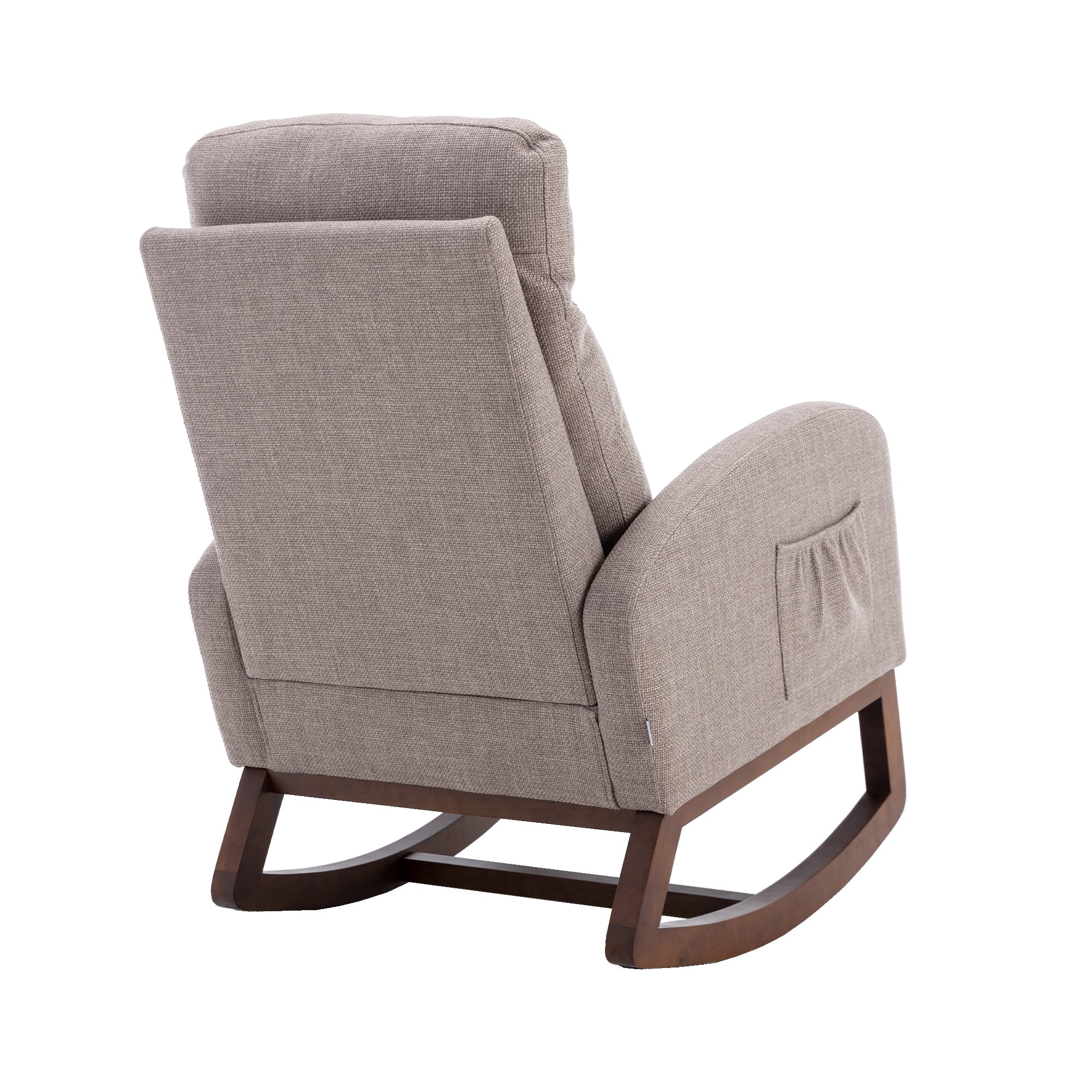 COOLMORE living room Comfortable rocking chair living grey-solid wood