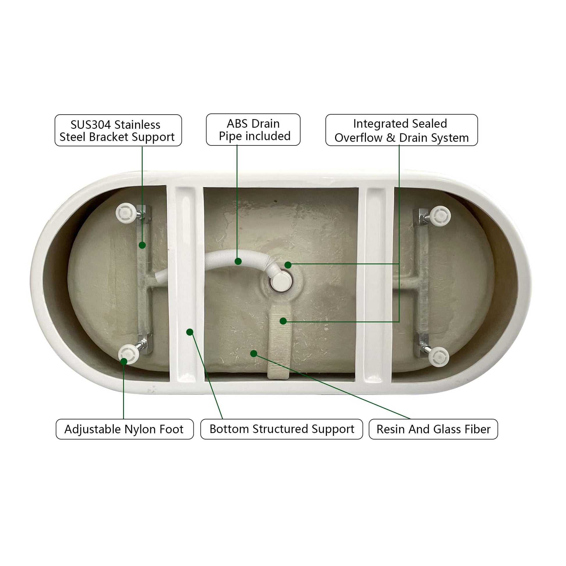 55" Acrylic Free Standing Tub Classic Oval Shape Soaking Tub, Adjustable Freestanding Bathtub With Integrated Slotted Overflow And Chrome Pop Up Drain Anti Clogging Black Black Oval Bathroom Freestanding Tubs Polished Less Than 59 In Modern Soaking