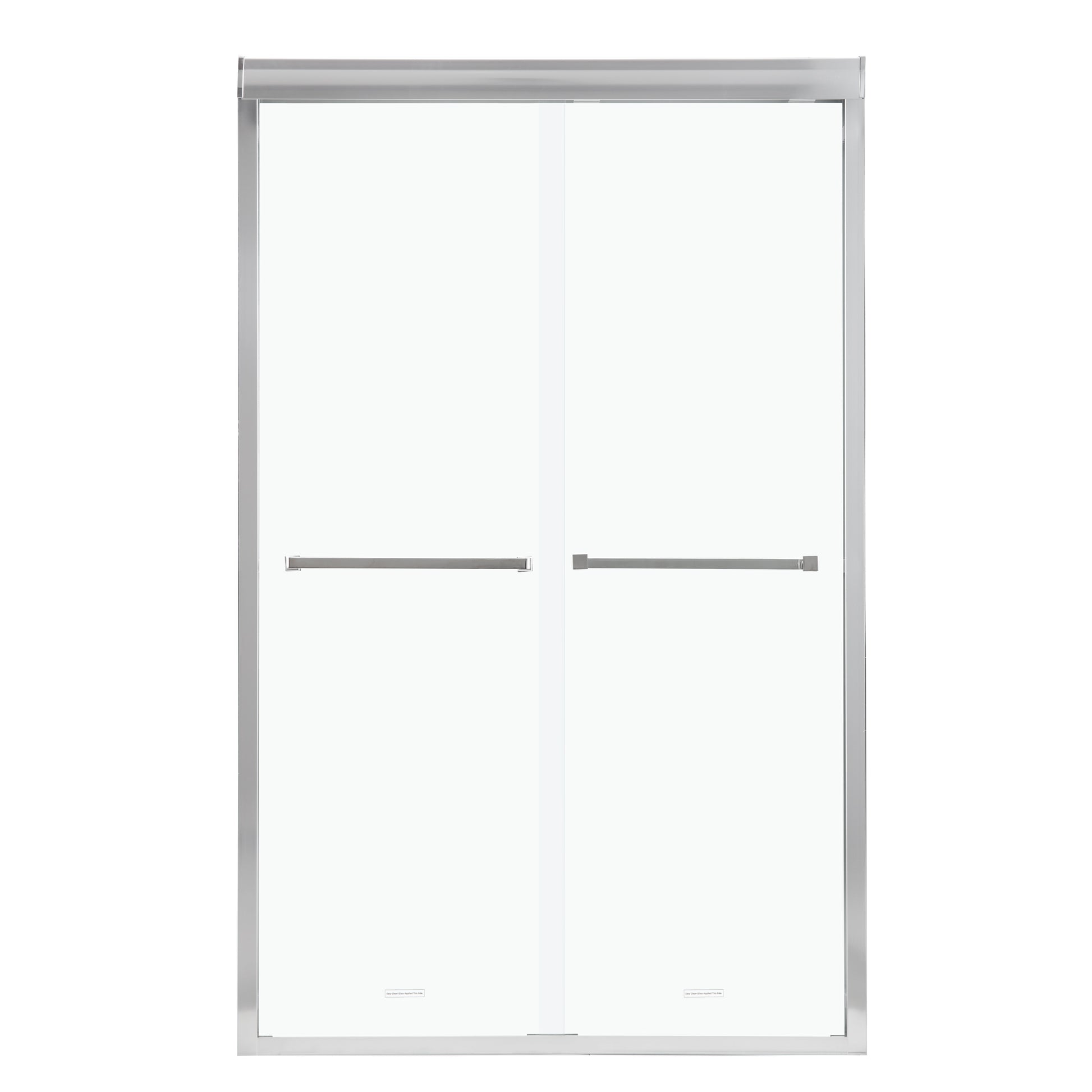 Shower Door 48" W x 76"H Semi Frameless Bypass Sliding chrome-glass