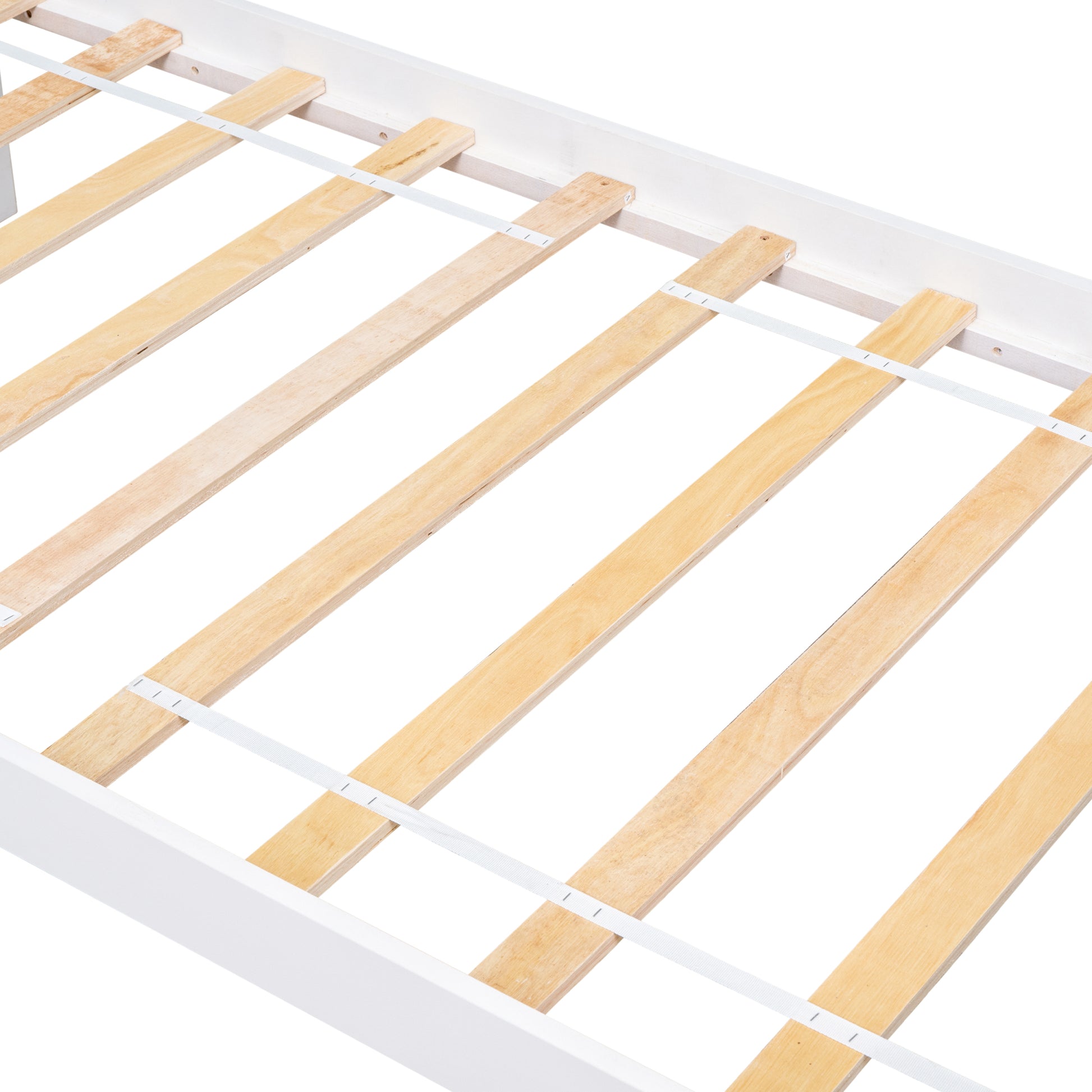 Twin Bed With Headboard And Footboard For Kids, Teens, Adults,With A Nightstand,Wite White Pine