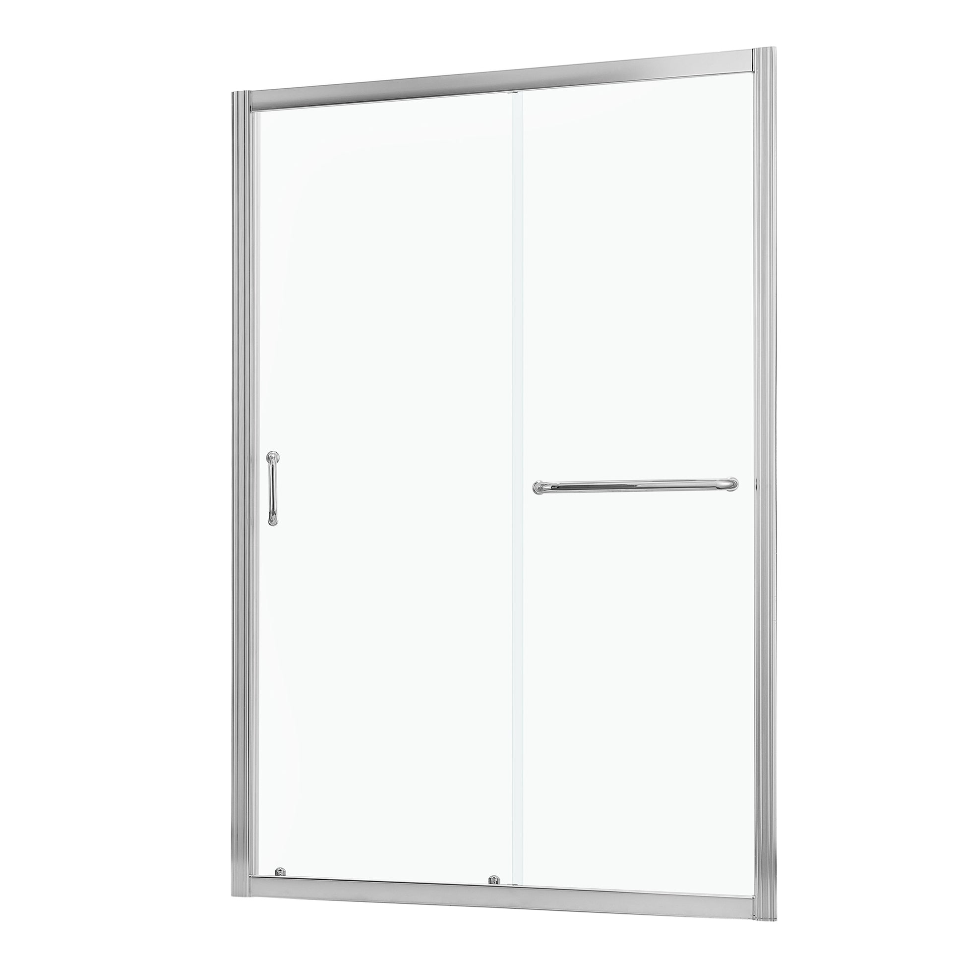 Shower Door 60" W x 72"H Single Sliding Bypass Shower chrome-glass