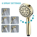 Handheld Shower Head With Hose High Pressure Shower Heads, Gold Gold Plastic