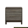 Contemporary Styling 1Pc Nightstand Of 2X Drawers W Antique Bar Pulls Two Tone Finish Wooden Bedroom Furniture Brown Mix 2 Drawers Bedroom Contemporary Wood