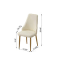 Dining Chair With Pu Leather White Strong Metal Legs Set Of 2 White Pu Leather