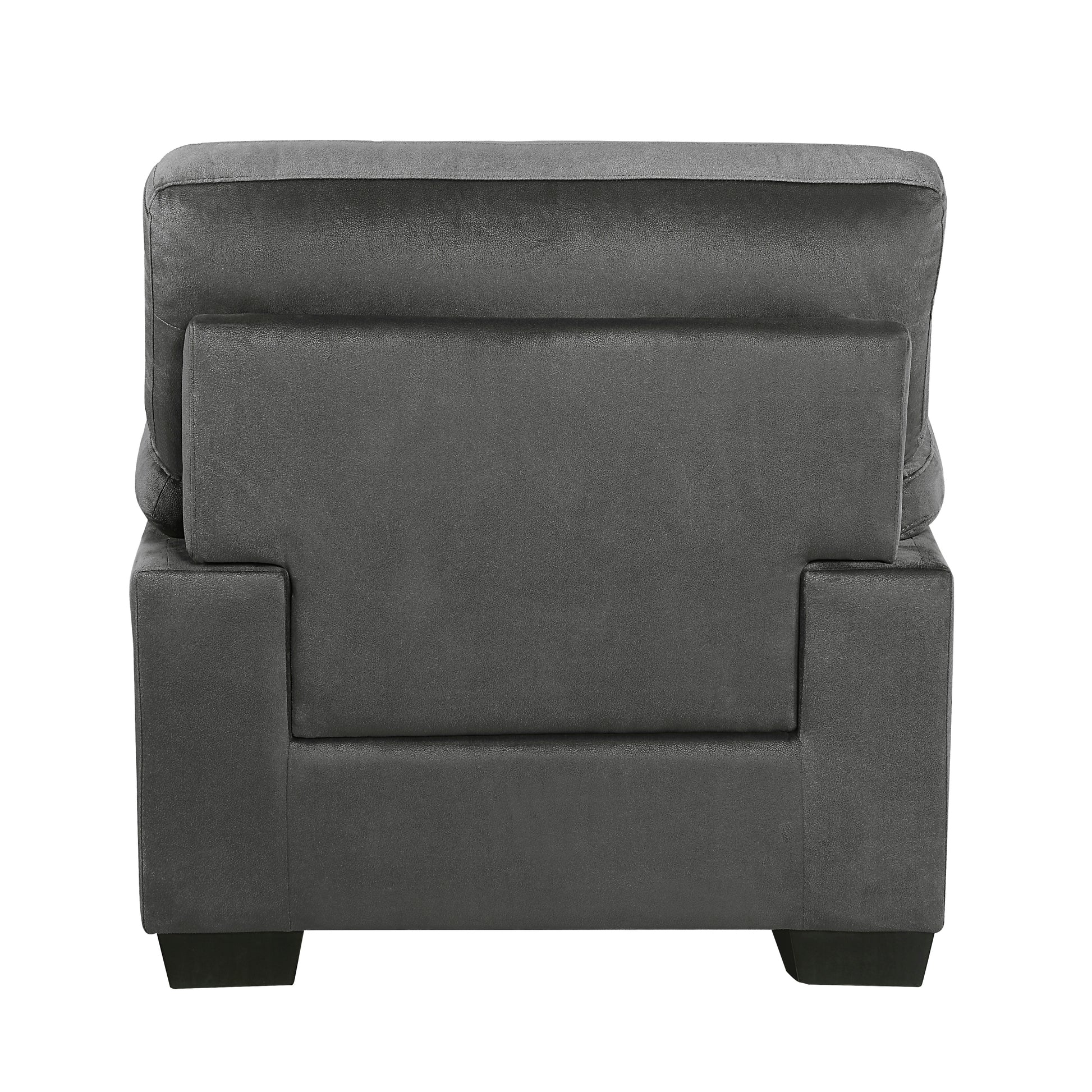 Modern Sleek Design Living Room Furniture 1Pc Chair Dark Gray Fabric Upholstered Comfortable Plush Seating Dark Gray Primary Living Space Modern Fabric