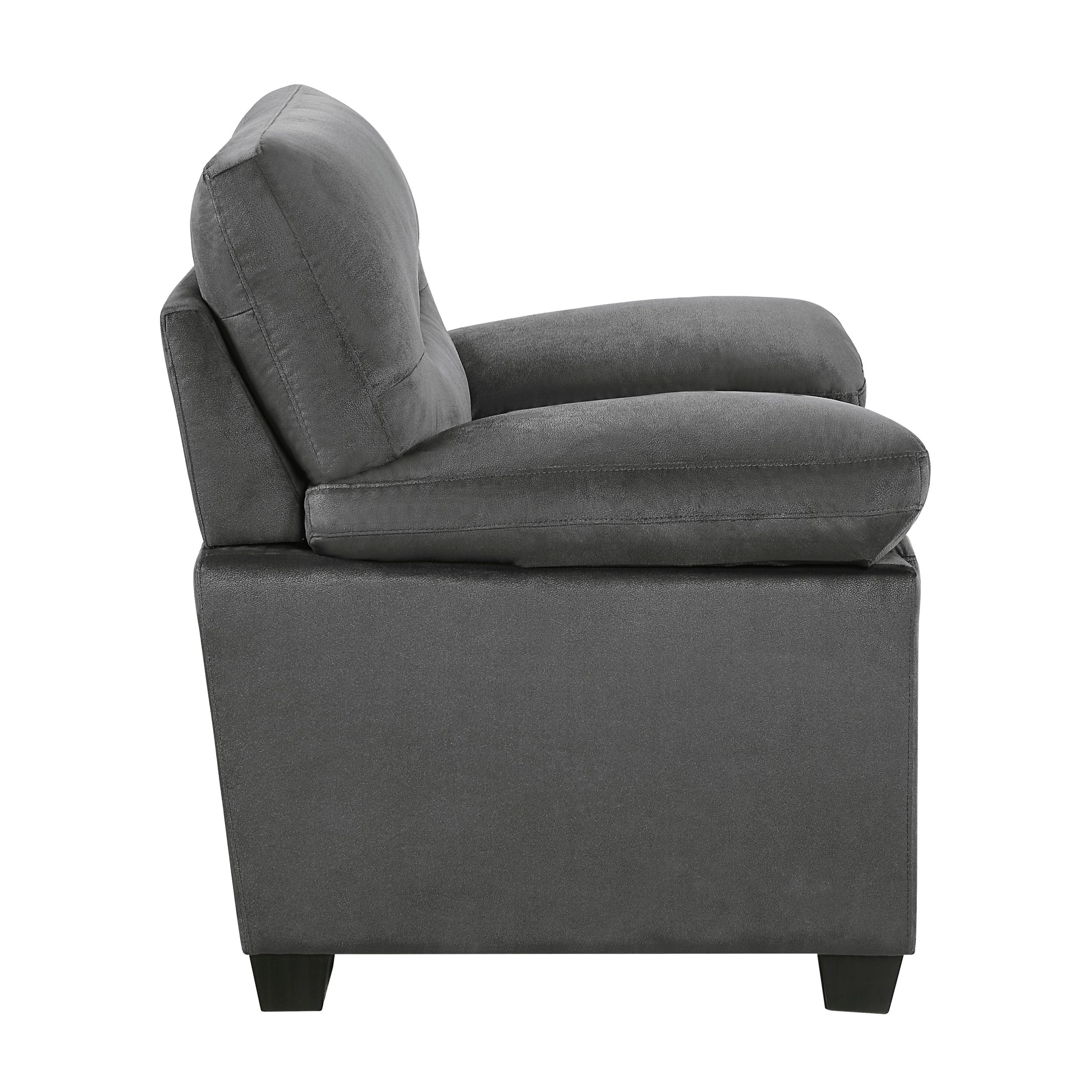 Modern Sleek Design Living Room Furniture 1Pc Chair Dark Gray Fabric Upholstered Comfortable Plush Seating Dark Gray Primary Living Space Modern Fabric