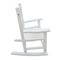 Children'S Rocking White Chair Indoor Or Outdoor Suitable For Kids Durable Populus Wood White Solid Wood