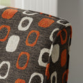 Accent Chair For Living Room Brown Mix Polyester Fabric