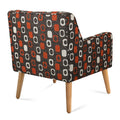 Accent Chair For Living Room Brown Mix Polyester Fabric