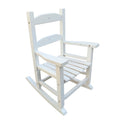 Children'S Rocking White Chair Indoor Or Outdoor Suitable For Kids Durable Populus Wood White Solid Wood