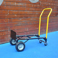 Hand Truck Dual Purpose 2 Wheel Dolly Cart and 4 Wheel black-metal