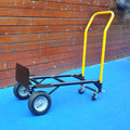 Hand Truck Dual Purpose 2 Wheel Dolly Cart and 4 Wheel black-metal