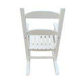 Children'S Rocking White Chair Indoor Or Outdoor Suitable For Kids Durable Populus Wood White Solid Wood