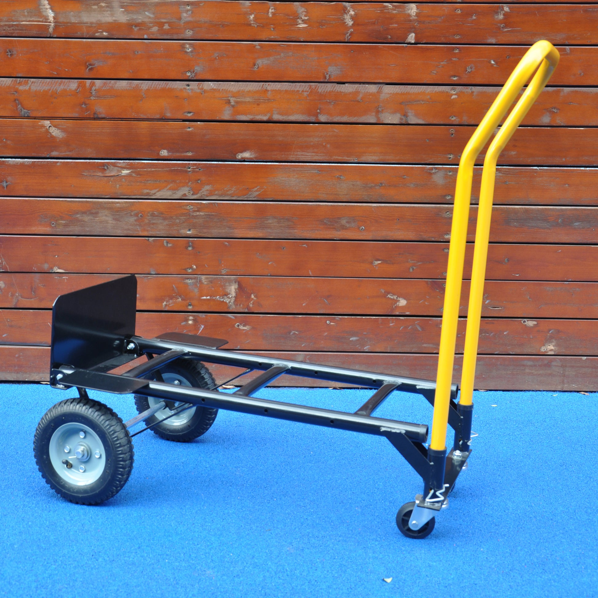 Hand Truck Dual Purpose 2 Wheel Dolly Cart and 4 Wheel black-metal