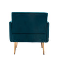 Coolmore Accent Chair ,Leisure Single Sofa With Rose Golden Feet Teal Polyester