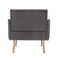 Coolmore Accent Chair ,Leisure Single Sofa With Rose Golden Feet Grey Polyester