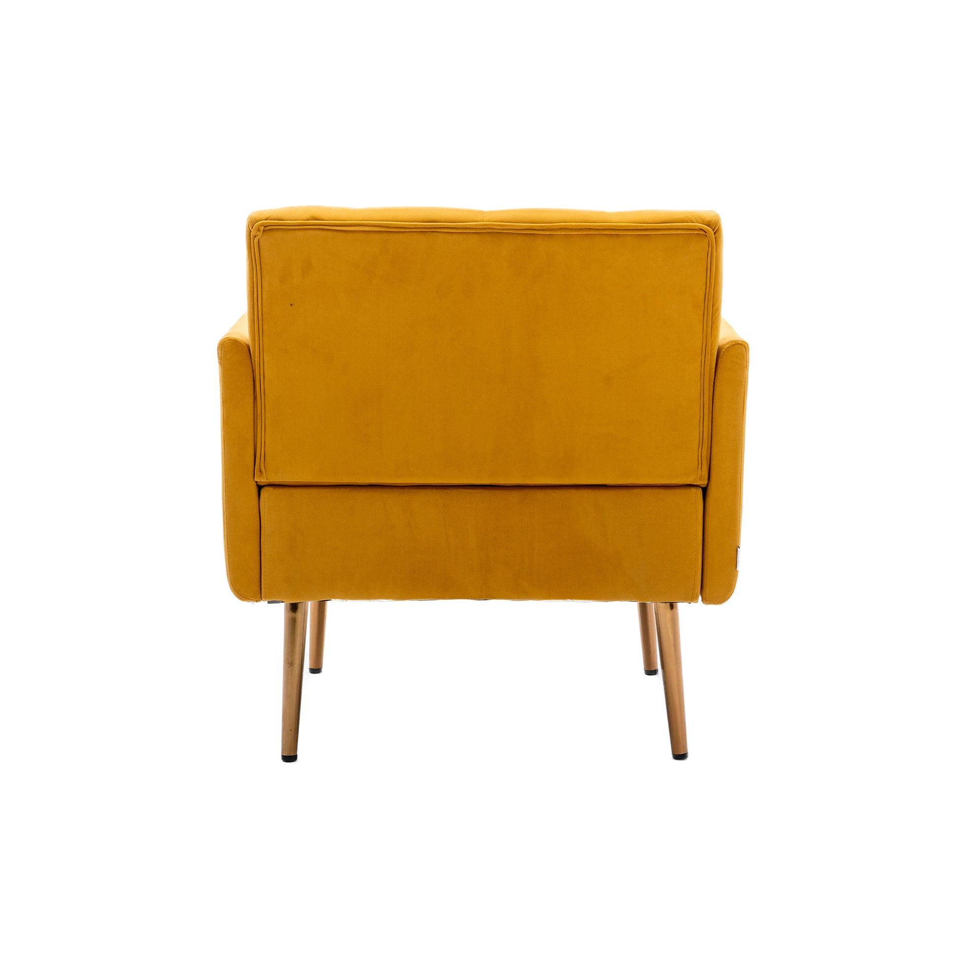 Coolmore Accent Chair ,Leisure Single Sofa With Rose Golden Feet Mustard Polyester