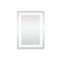 24x32 Inch LED Lighted Bathroom Mirror with 3 Colors silver-aluminium