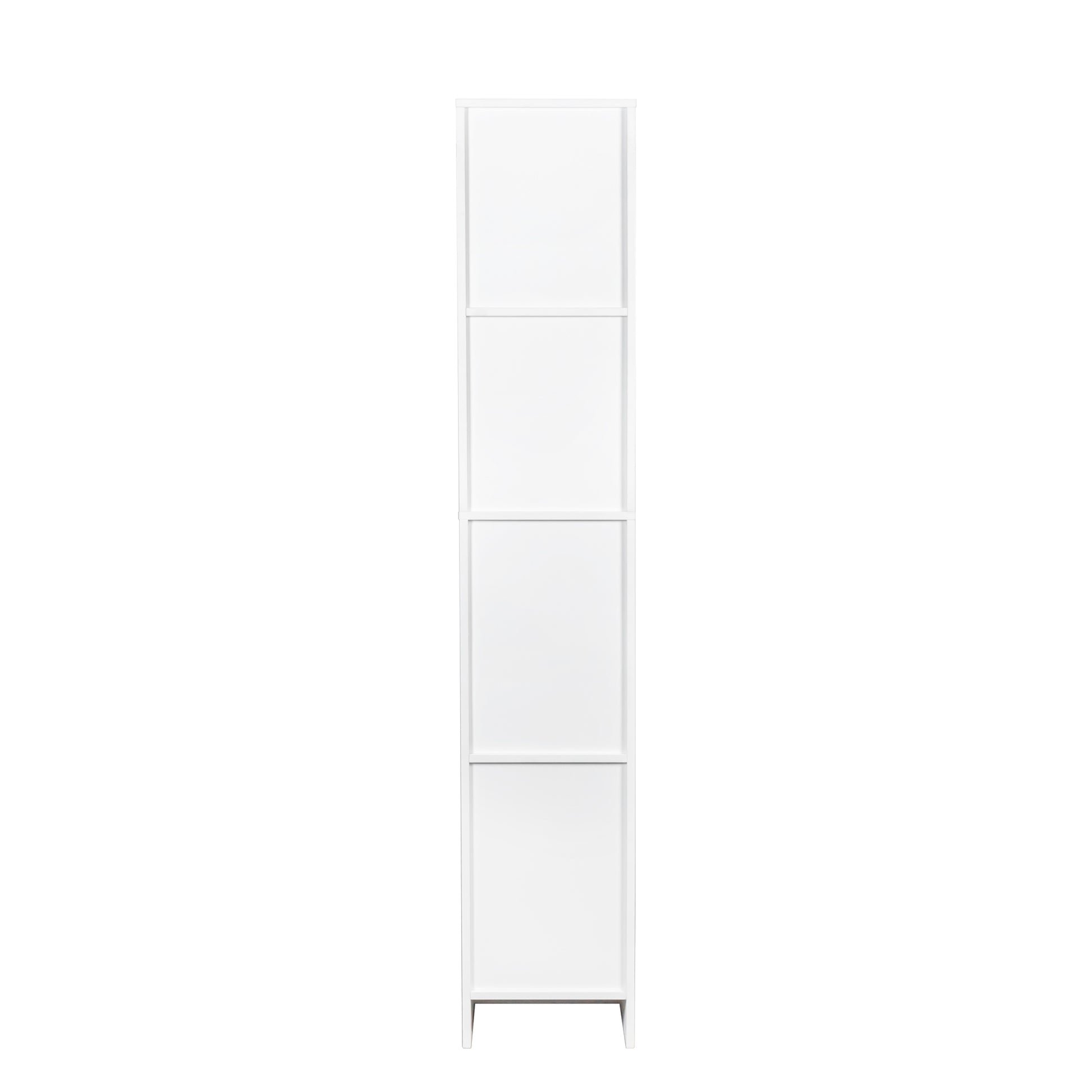 Freestanding Cabinet With Inadjustable Shelves And Two Doors For Kitchen, Dining Room, White White Mdf