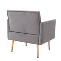 Coolmore Accent Chair ,Leisure Single Sofa With Rose Golden Feet Grey Polyester