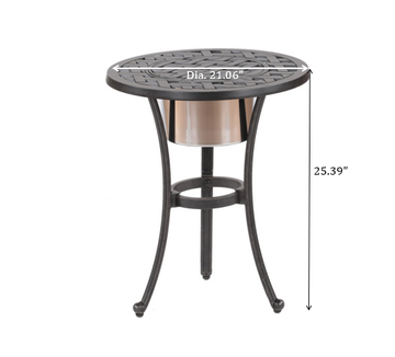 21" Round Aluminum Bistro Table