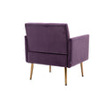 Coolmore Accent Chair ,Leisure Single Sofa With Rose Golden Feet Purple Polyester