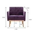 Coolmore Accent Chair ,Leisure Single Sofa With Rose Golden Feet Purple Polyester