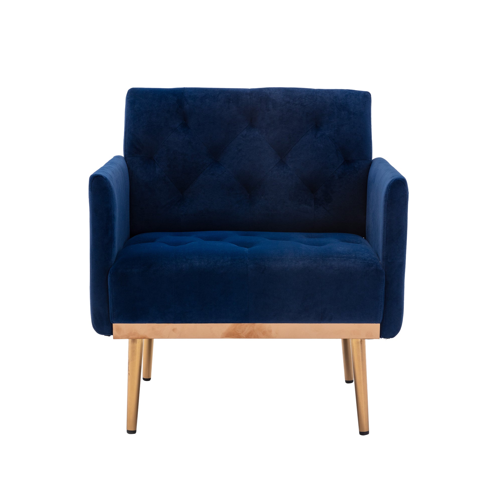 Coolmore Accent Chair ,Leisure Single Sofa With Rose Golden Feet Navy Polyester