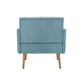 Coolmore Accent Chair ,Leisure Single Sofa With Rose Golden Feet Blue Polyester