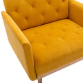 Coolmore Accent Chair ,Leisure Single Sofa With Rose Golden Feet Mustard Polyester