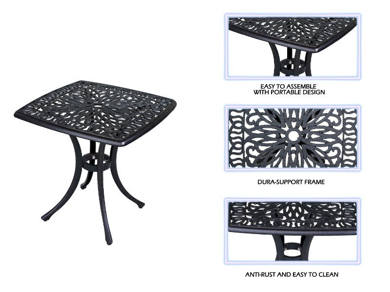 End Table - Gunmetal Aluminum