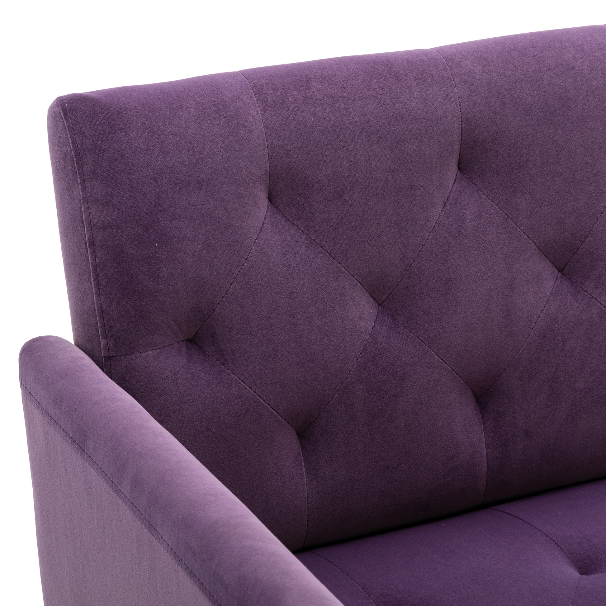 Coolmore Accent Chair ,Leisure Single Sofa With Rose Golden Feet Purple Polyester
