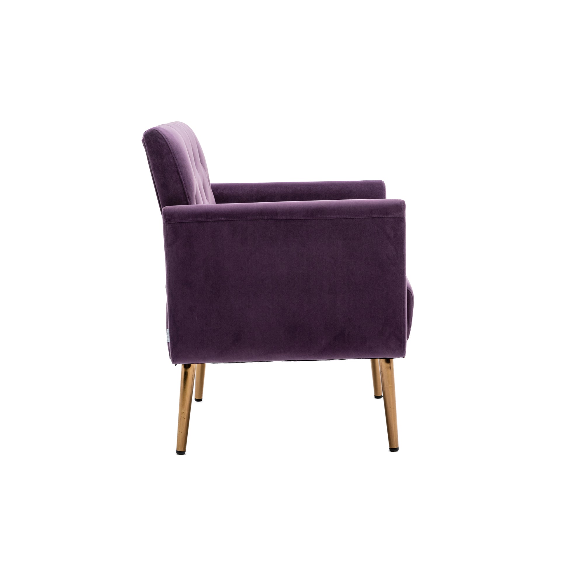 Coolmore Accent Chair ,Leisure Single Sofa With Rose Golden Feet Purple Polyester